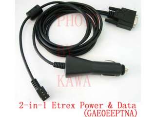 Combo Data PC+Power Cable eTrex eMap Geko Garmin GPS  