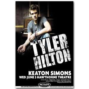  Tyler Hilton Poster   Hw Concert Flyer   Keaton Simons 