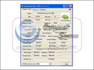 nVidia GF Go7800 A2 DDR3 512MB MXM III Video VGA Card  