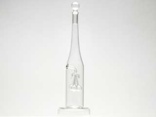 Czech Glass Wine Decanter with drop in Cherry New with Glass and Cork 