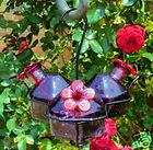 PURPLE BOUQUET Blown Glass Hummingbird Feeder PARASOL