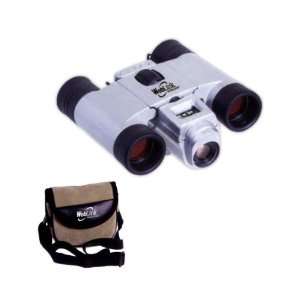    Binocular and digital camera with nylon case.
