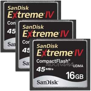  SanDisk 16 GB Extreme IV Compact Flash Memory Card   Pack 