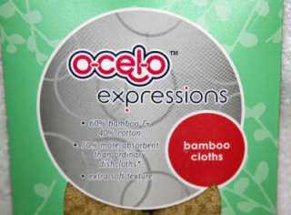 Expresssions Soft Bamboo Cotton Dish Cloths 3M O Cel O NIP  