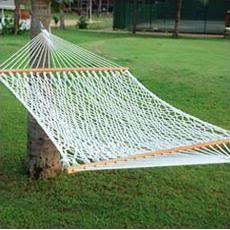 NEW 6MM COTTON ROPE DOUBLE HANGING TREE HAMMOCK BED  
