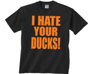Hate Your Ducks Black Shirt With Orange Writing S 3XL  