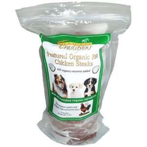  Pastured Organic Raw Chicken Steaks for Dogs   6 lbs 