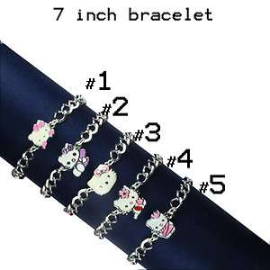 Hello Kitty slider charm bracelet adjustable 6 7 new many to choose 