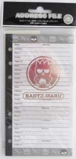 Sanrio Badtz Maru (Hello Kitty) Address File (Refills)  