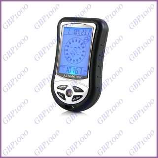 Digital LCD Compass Altimeter Barometer Thermometer Clock 8 in 1 