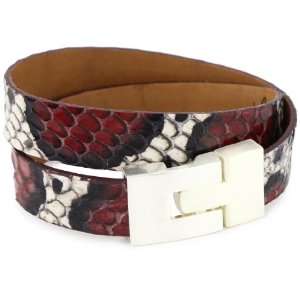    Leighelena Jigsaw Scarlet Cobra Wrap Cuff Bracelet Jewelry