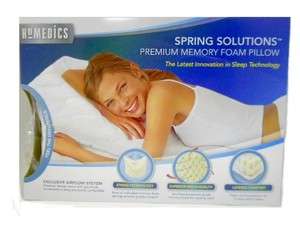 Homedics Memory Foam Pillow Spring Solutions 031262036636  