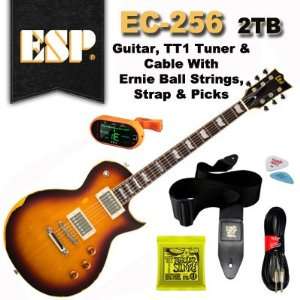  ESP EC 256 2TB Electric Guitar Distressed, Tuner, Cable 