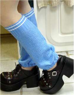 HOT STYLE Blue Knit Leg Warmers Kawaii Japan Blouson 14  