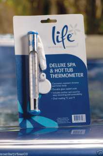 New Spa Hot Tub Thermometer 6 Long Chrome & Brass Body  
