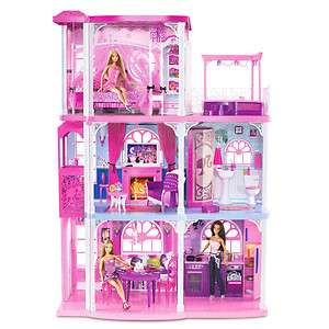 NEW* Barbie Doll House Pink 3 Story Dream Townhouse Dollhouse *2 