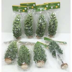 Santas Workbench 8 Evergreen Trees & 8 Snowy Spread Tree (8) MT/Box 