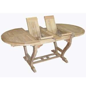   of Java Teak Small Double Oval Extension Table 39