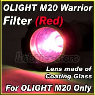 Olight M20 Warrior Filter RED for Olight M20 Flashlight  