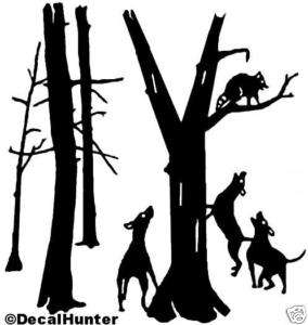 Coon Hunting Decal #1 Coon Hunting Window Sticker 6  