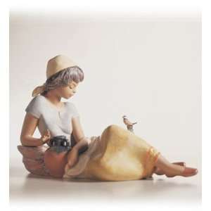  Woman with Bird Figurine Lladro