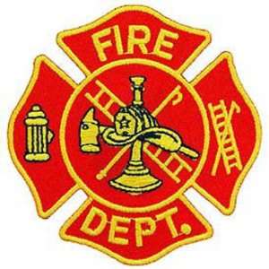  Fire Dept. Logo Patch Red & Yellow 3 Patio, Lawn 