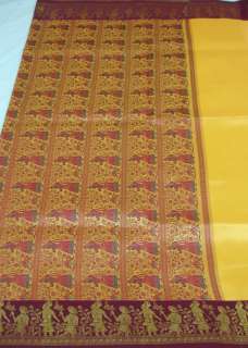 INDIAN VINTAGE ART SILK WEDDING SAREE CURTAIN FABRIC GI  