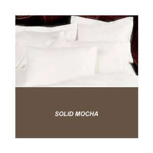   Cotton QUEEN MOCHA SOLID SHEET SET BY MARRIKAS