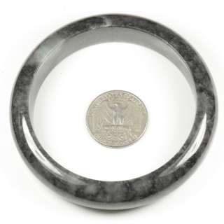 Round 63mm black bangle Bracelet 100% Grade A Jade Jadeite  