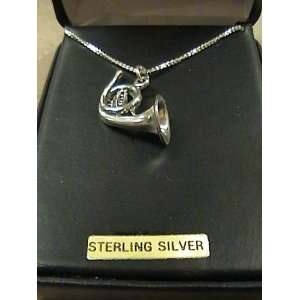French Horn Sterling Silver Necklace