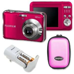  Fuji AV100 Pink 12mp Digital Camera Bundle Including Inov8 Pink 