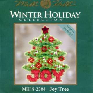 Joy Tree Beaded Christmas Ornament Kit Mill Hill 2012 Winter Holiday 