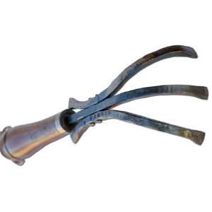 Forged Three Tined Rake Garden Tool with American Black Walnut handle 