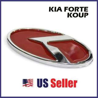 KIA FORTE KOUP RED K LOGO Emblem/Badge Front Rear Trunk  