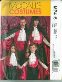 McCalls Kids Halloween Costume Sewing Pattern Uncut Boys Girls Child 
