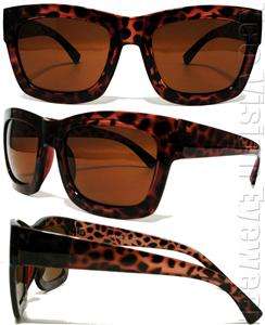Oversized Large Wayfarer Sunglasses Retro Tortoise Dark Brown K23 