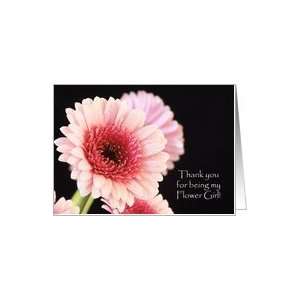  Pink Gerbera   Thank you for being my Flower Girl Card 
