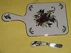 PREOWNED Lenox Winter Greetings Cheese Board & Spreader