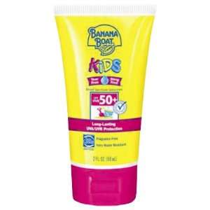 Banana Boat Kids Tear Free Sunscreen Lotion Travel Size SPF 50, 2 