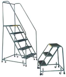 STANDARD ROLLING LADDERS 16 INCH WIDE WITH SPRING LOADED CASTERS 