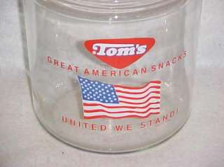Toms Peanut 2002 Flag Jar, Toms Store, Lance  