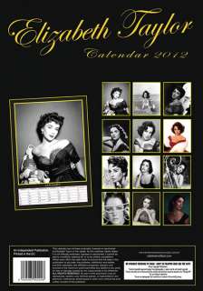 Elizabeth Taylor 2012 Calendar   NEW  