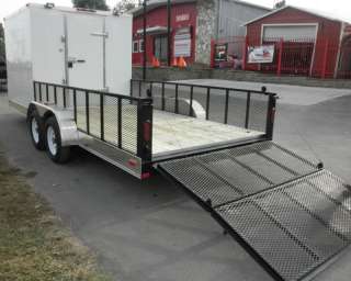NEW 7X20 ENCLOSED MOTORCYCLE TRAILER LAWN MOWER UTILITY  