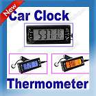 LCD DC 12V Digital Car Thermometer Temperature meter Alarm Clock 
