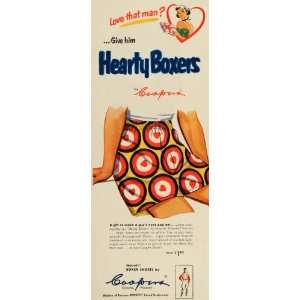  1952 Ad Hearty Boxer Shorts Coopers Jockey Underwear 