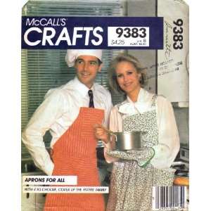  McCalls 9383 Sewing Pattern Kitchen Aprons Chefs Hat Pot 