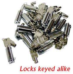 Keyed alike locks for vending machine   New  