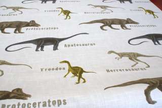 Boys Dinosaur Green & Cream 100% Cotton Bedding  