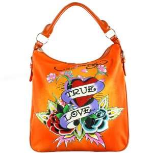  Ed Hardy Ingrid Hobo Bag   Orange 