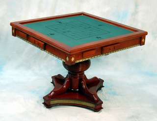 Piece Mahogany Mahjong Game Table Set  